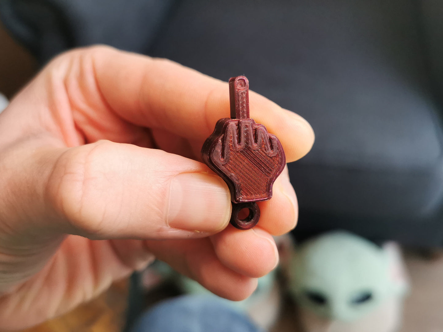 Middle Finger Keychain (3D Printed) -Designed by TomoDesigns