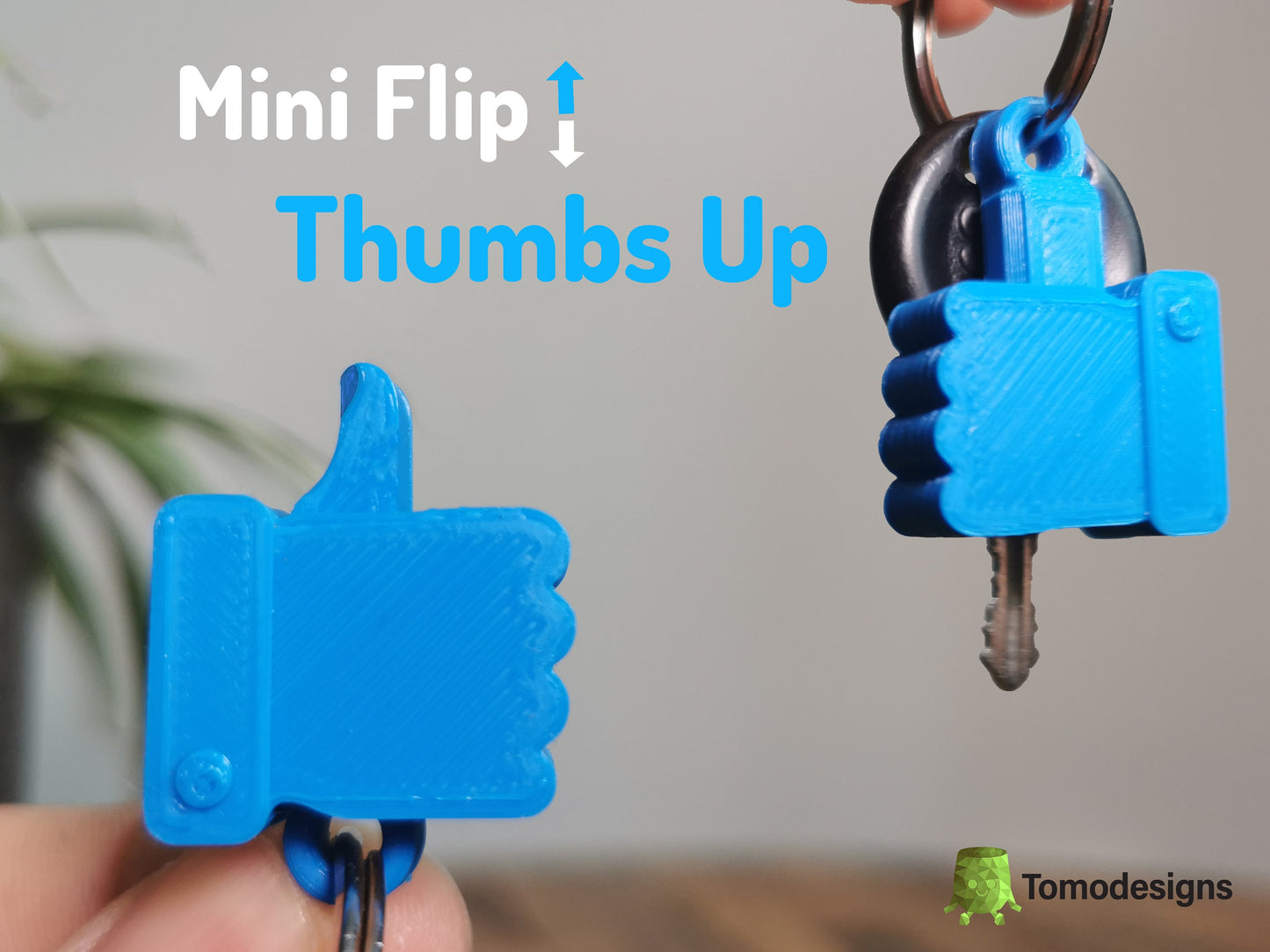 Thumbs Up Keychain (3D Printed) -Designed by TomoDesigns